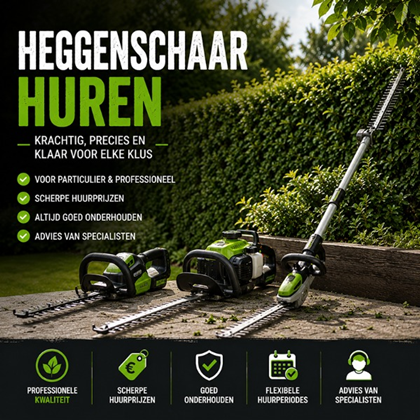Heggenschaar huren | Professionele heggenscharen | Conmat Verhuur Professionele heggenscharen voor tuinonderhoud en groenvoorziening bij Conmat Verhuur