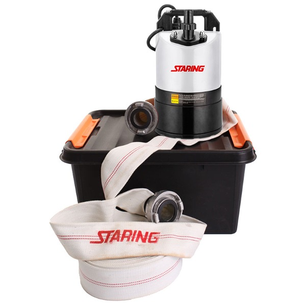 Vlakzuigpomp 10.2m3 set met afvoerslang